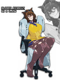 umamusume agnes tachyon sitting on a chair with her feet out, agnes tachyon sticker