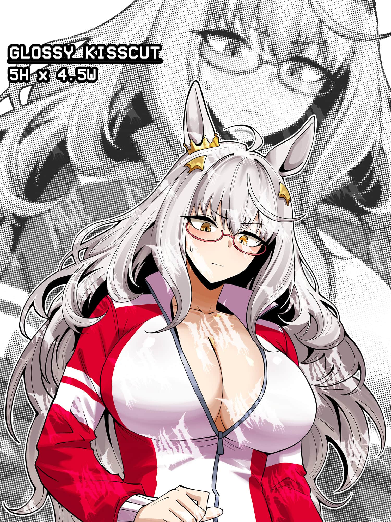 umamusume biwa hayahide, biwa hayahide sticker, busty biwa hayahide