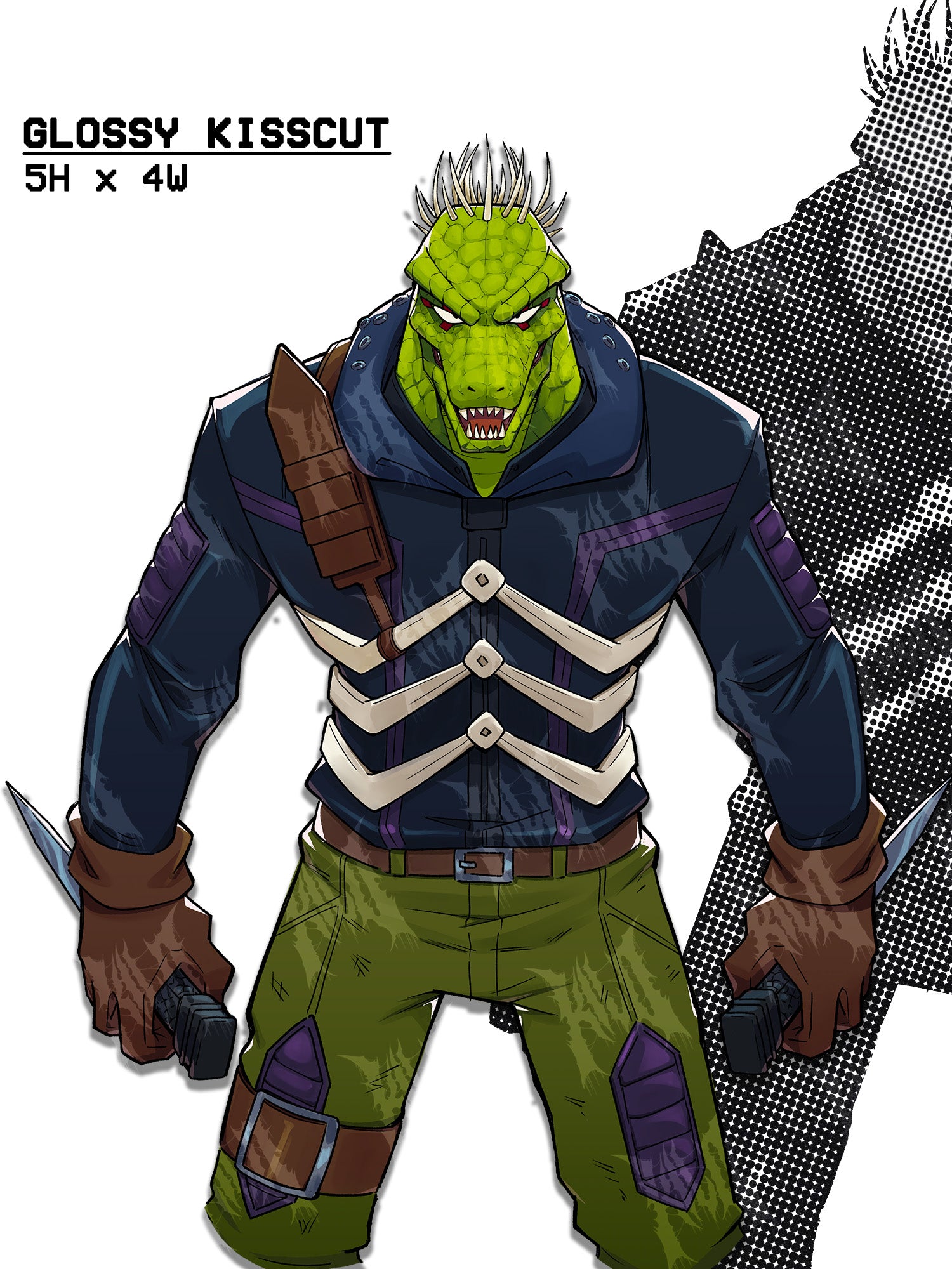 anime sticker of caiman from dorohedoro