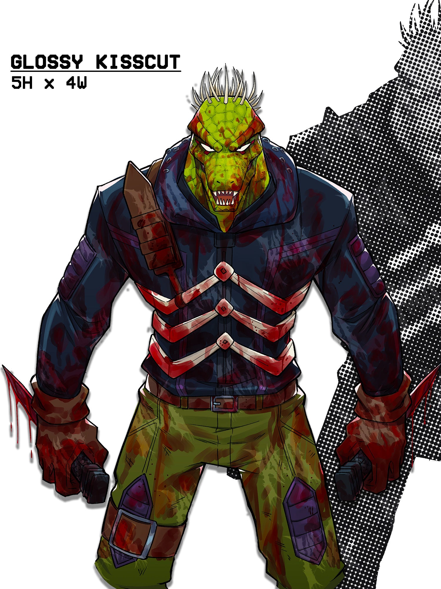 anime sticker of caiman from dorohedoro