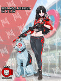 tactical target anime girl operator