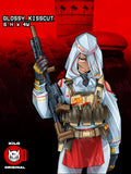 in-n-out tactical fast food food operator, tactical anime girl, tactical anime waifu sticker
