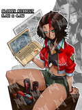 tactical papa john, tactical anime girl, drone operator anime girl