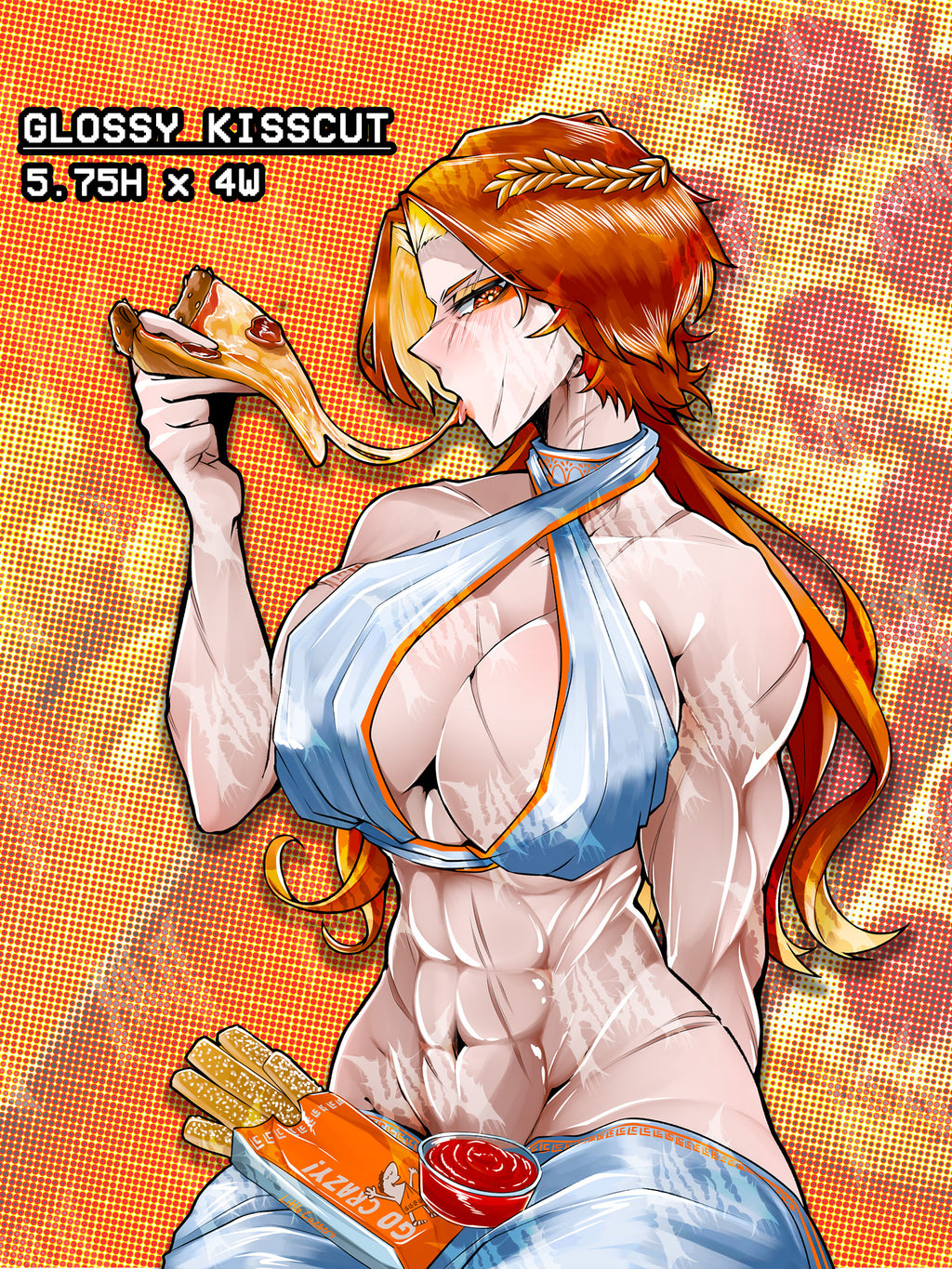 little Caesar's tactical fast food operator, tactical anime girl, little caesar's anime
