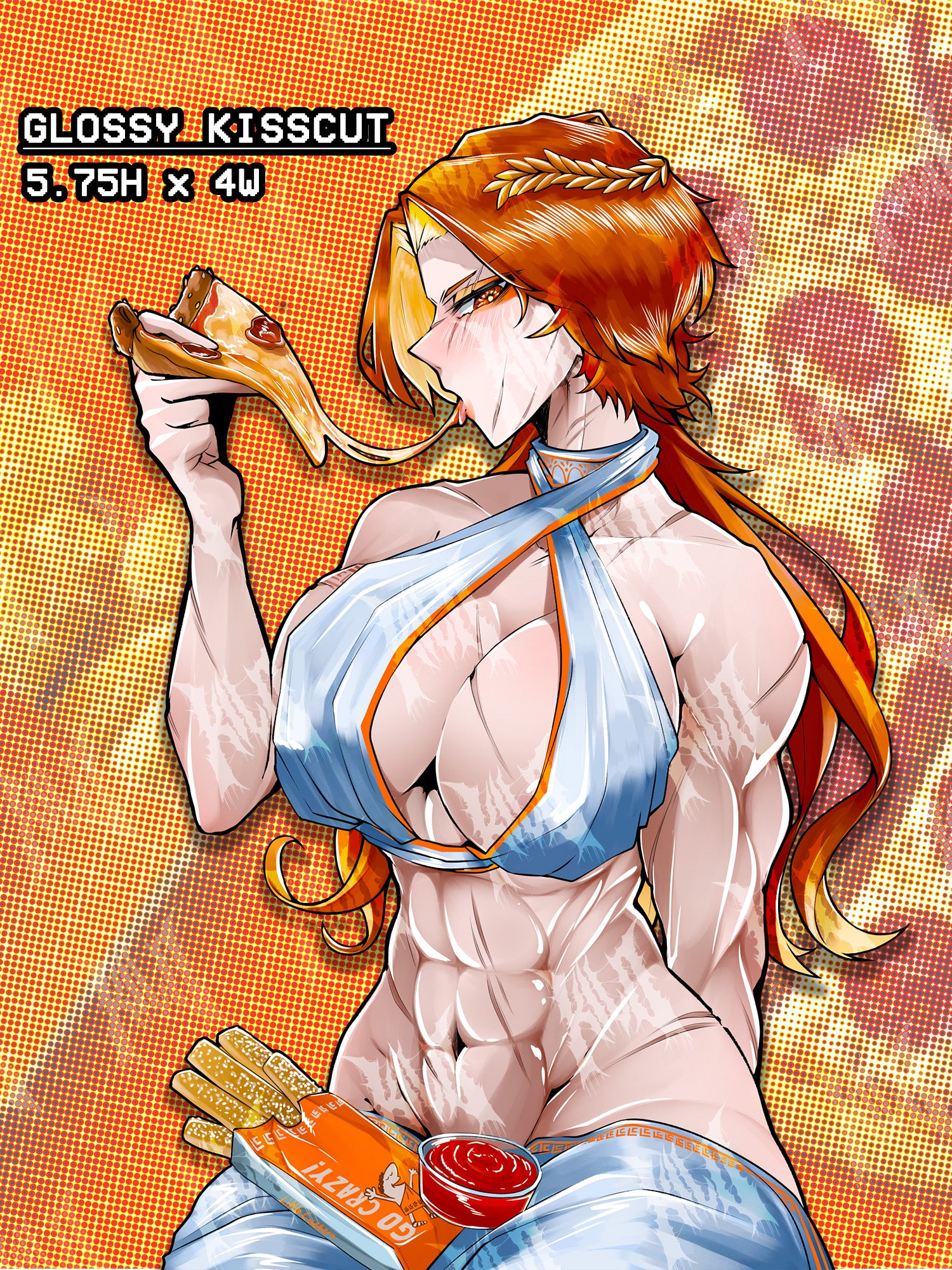 little Caesar's tactical fast food operator, tactical anime girl, little caesar's anime