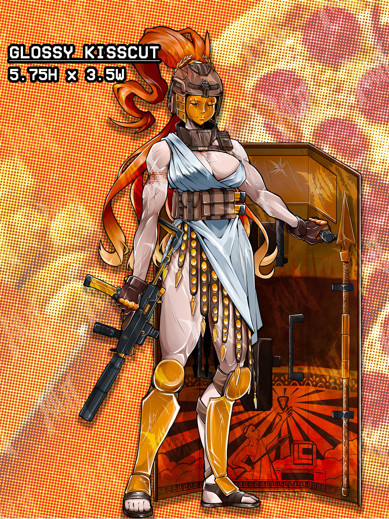 little Caesar's tactical fast food operator, tactical anime girl, little caesar's anime