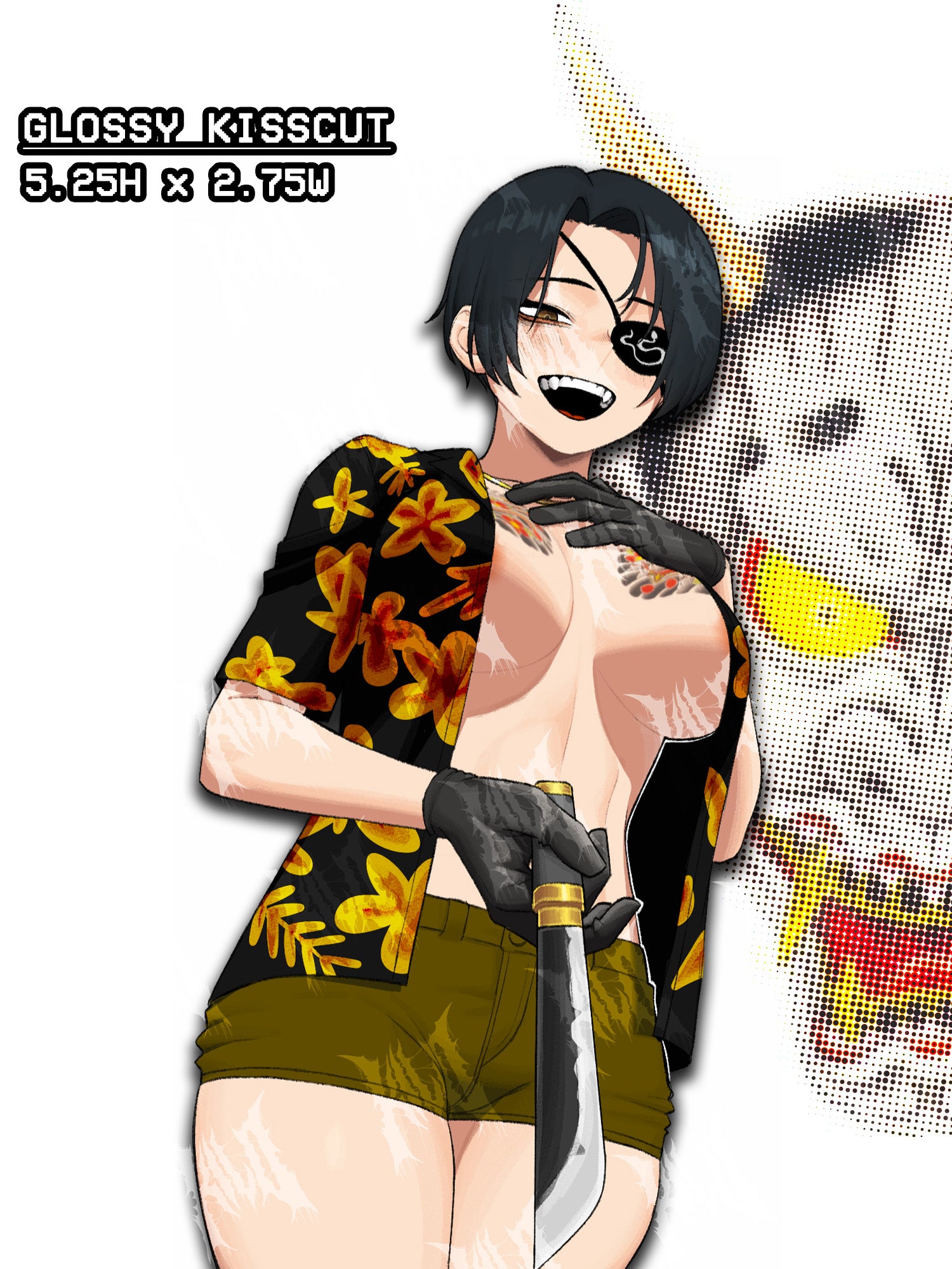 Goro Majima |Hawaii Outfit Pose 1 | Yakuza Series |Glossy Kisscut sticker