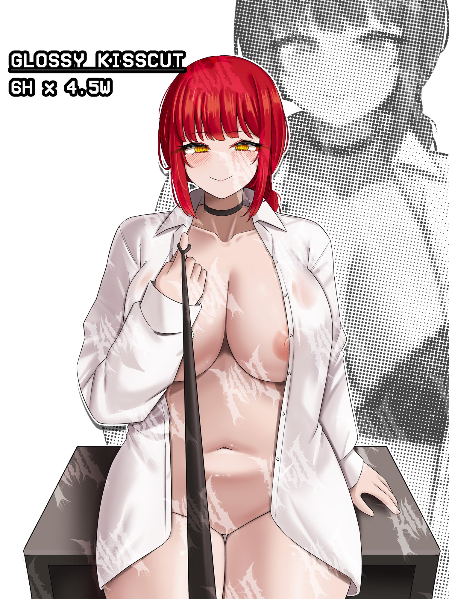 Thicc makima sticker, busty makima sticker, busty makima from chainsaw man