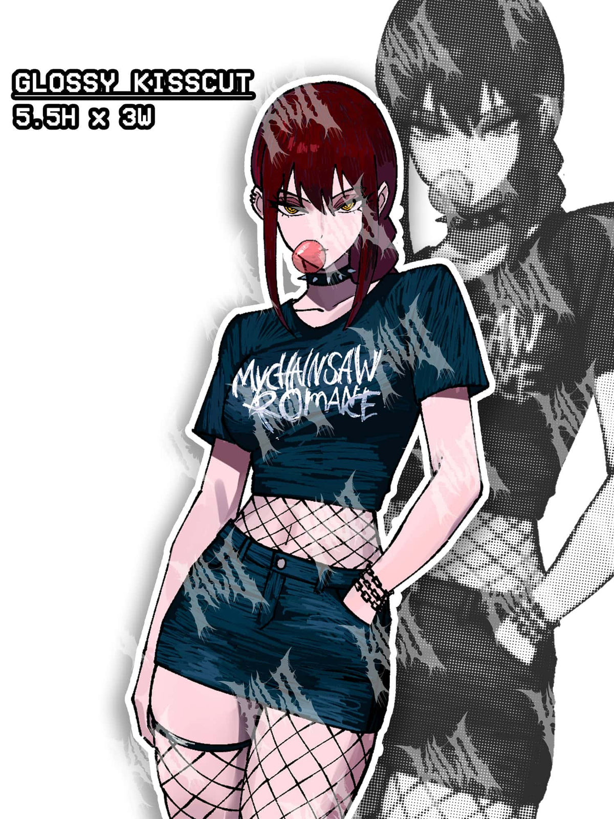 makima, makima sticker, chainsaw man, chainsaw man sticker