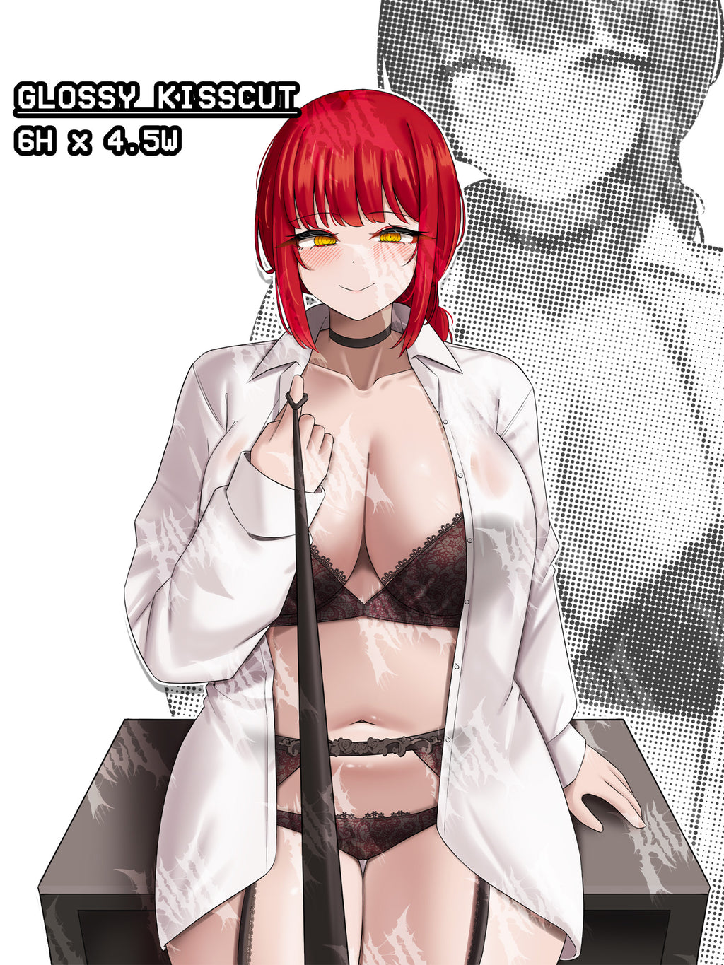 Thicc makima sticker, busty makima sticker, busty makima from chainsaw man