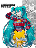 hatsune miku, hatsune miku as chris chan, sonichu, hatsune miku meme sticker, hatsune miku meme, busty hatsune miku, lewd hatsune miku sticker