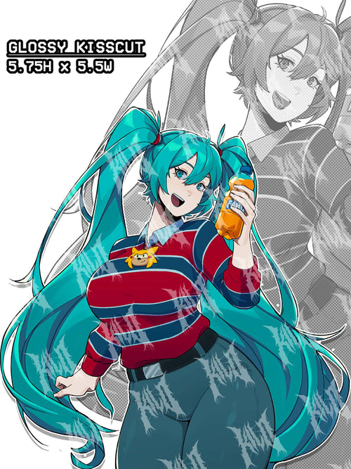 hatsune miku, hatsune miku as chris chan, sonichu, hatsune miku meme sticker, hatsune miku meme, busty hatsune miku, lewd hatsune miku sticker