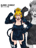 curvy busty nikaido from dorohedoro, busty anime girl sticker