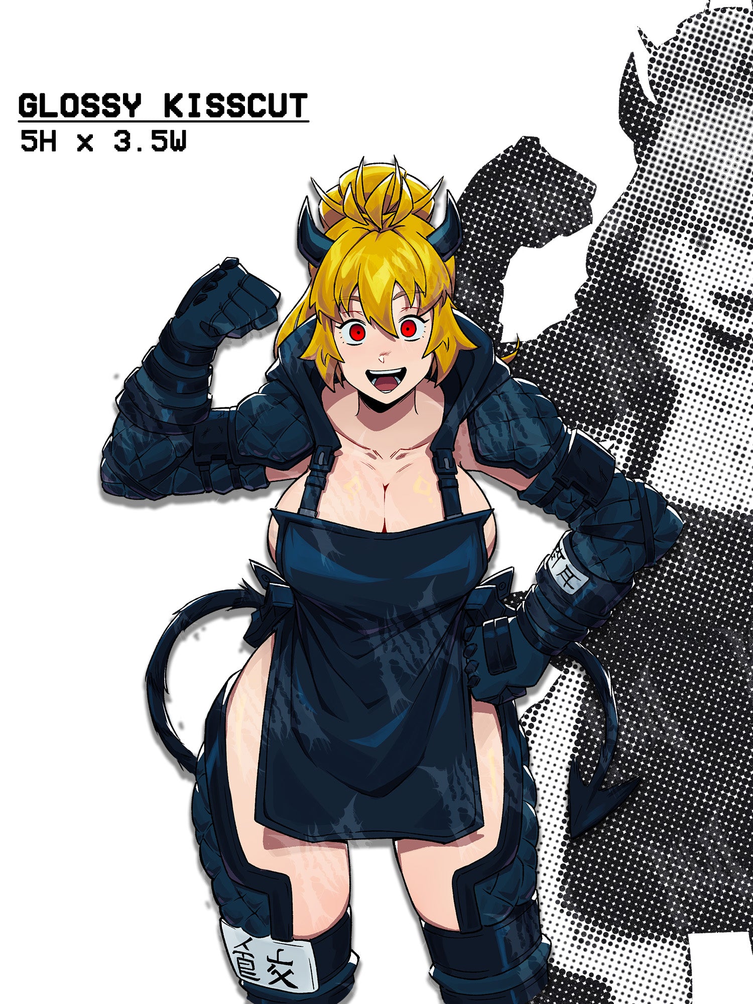 curvy busty nikaido from dorohedoro, busty anime girl sticker
