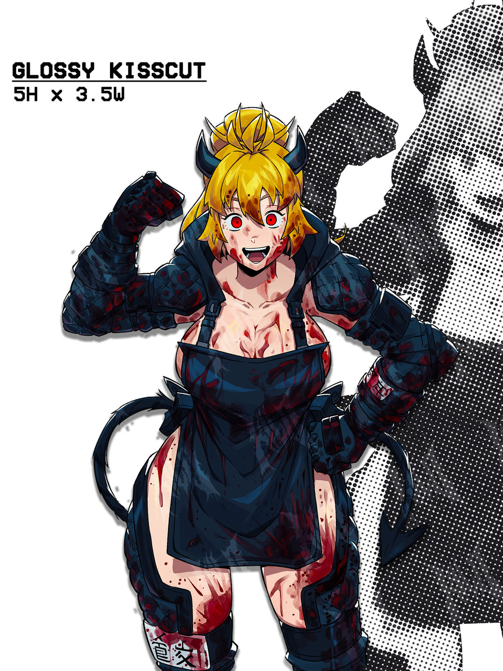 curvy busty nikaido from dorohedoro, busty anime girl sticker