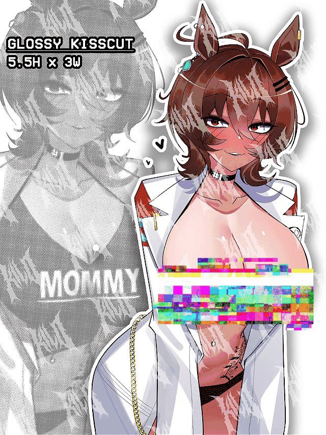 Agnes tachyon, umamusume, umamusume goth, goth agnes tachyon, agnes tachyon sticker, umamusume sticker