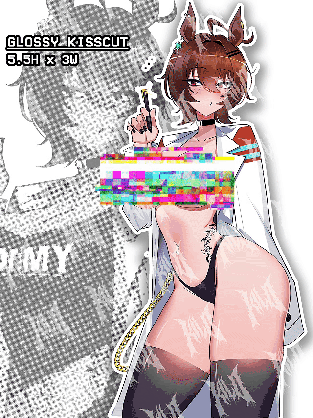 Agnes tachyon, umamusume, umamusume goth, goth agnes tachyon, agnes tachyon sticker, umamusume sticker