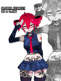 tatted kasane teto. kasane teto sticker