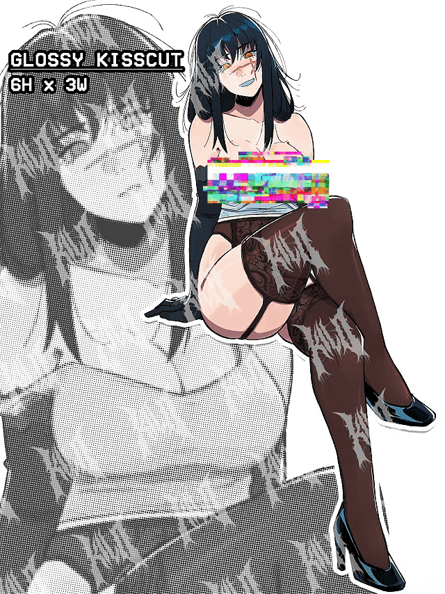 chainsaw man, chainsaw man sticker, chainsaw man yoru, yoru sticker