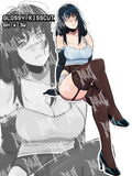 chainsaw man, chainsaw man sticker, chainsaw man yoru, yoru sticker